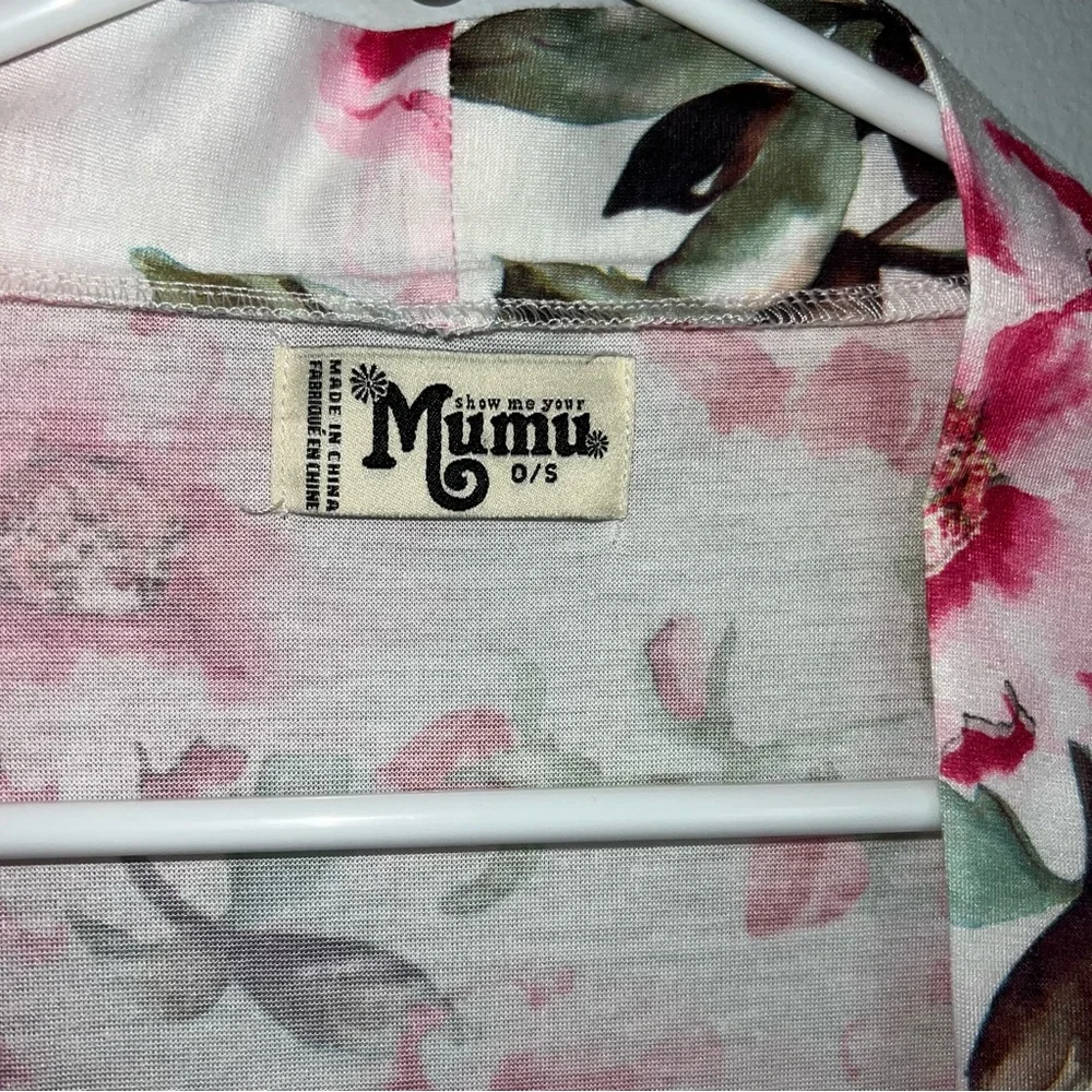 &Show me your mumu open front long cardigan flowers rose peonies floral pink o/s - Picture 2 of 7